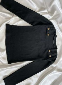 Imported Knitted black full sleeve top