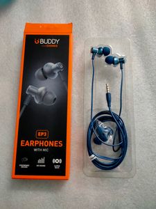 GIONEE Premium Wired Metal HD Earphone (Blue)