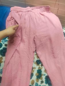 Pink Floral Embroidered Pant Kameez