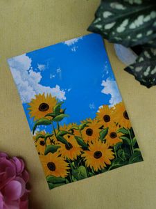 🌻 The Sunflower Patch – Handmade Painting 🎨✨