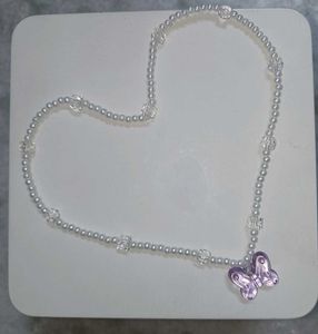 Butterfly Pearl Necklace