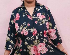 Floral Print Ethnic Gown