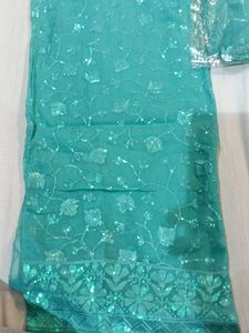Teal Embroidered Salwar Kameez Suit
