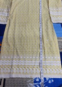 Yellow Embroidered Kurta