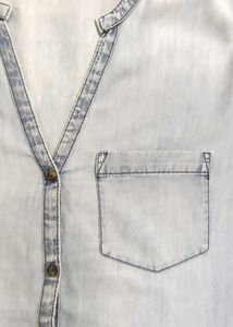 ONLY Denim V- Neck Shirt