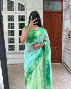Green Cotton Silk Saree