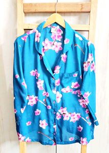Pink Floral Shirt Size-42
