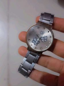 Soom Silver Butterfly Watch