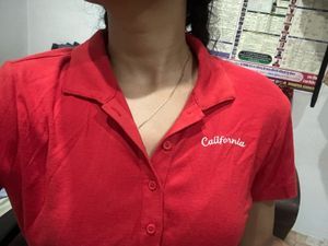 Forever 21 Red Polo Shirt