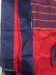 Elegant Red &amp; Blue Saree From Nallis