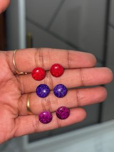 Three Stud Earring Trio Combo Sets