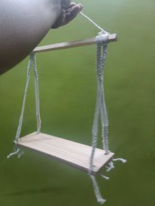 Handmade Wooden &amp; Macrame Swing