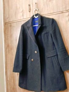 Long Woolen Black Coat For Winter
