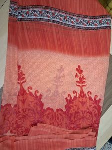 New Daily Wear Orange Saree