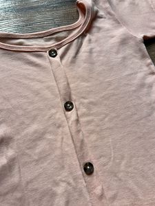 Peach Ribbed  Top
