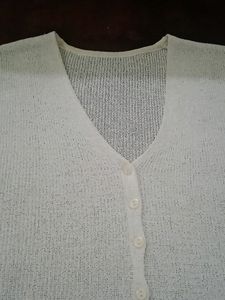 white acrylic blend shirt
