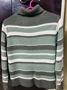Striped Turtleneck Sweater
