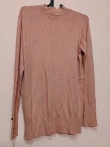 Elegant Pink Turtleneck Sweater