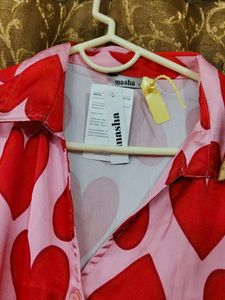 Heart Print night dress