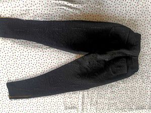 Textured Black Pants
