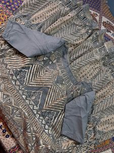Grey & Gold Kurta Set