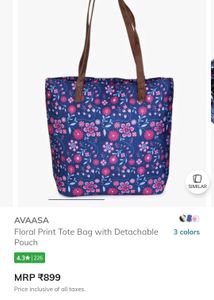 🆕 Avaasa Handbag 💙 Tote Bag