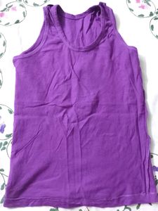 Purple Cotton Sleeveless Vest (Boy)