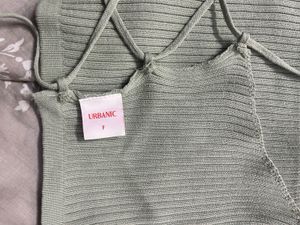 Backless Green Top