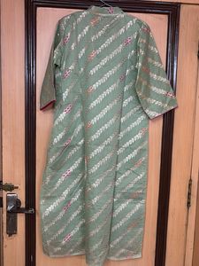 Festive Chanderi Green Kurta