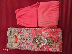 PEACH KURTI SUIT SET
