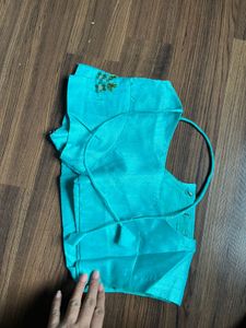 Sea Green Saree With Blouse