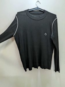 Black Knit Smiley Sweater 🖤
