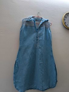 Light Blue Embroidered Kurta