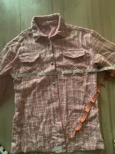 A Pinkish Peach Coloured Long Coat