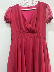 Cute Maroon Colour Dress