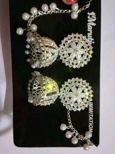 Silver Jhumka Earrings