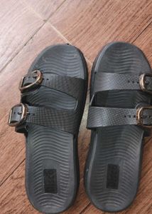 Black Buckle Sandals