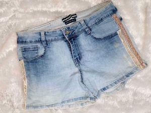 Blue Denim Shorts Small Size Women