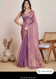 Purple Jimmy Choo Saree With Unstiched Blouse