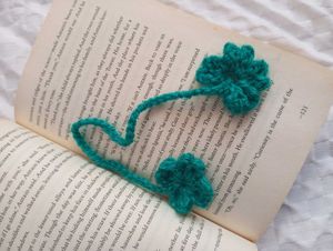 Crochet Clover Bookmark