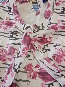 Pink And White Beautiful Combination Top