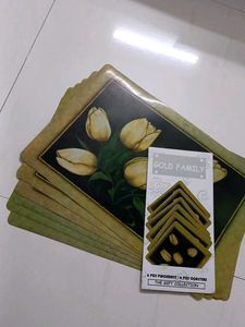Set Of 6 Dinning Table Mats+ Six Coasters