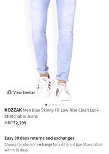 kozzak Dark Blue Denim Jeans never used