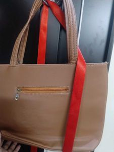 Tan Diamond Quilted Tote Bag