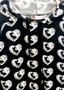 Full Sleeves Crop Hoodied Sweatshirt