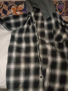 Hooded Plaid Shirt