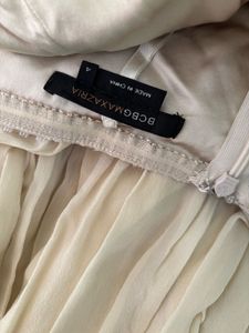 Cream Halter Dress with Black Sash