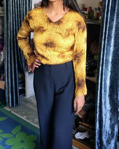 Yellow Printed Top