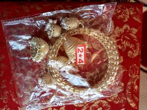 Golden Bangles with Charms