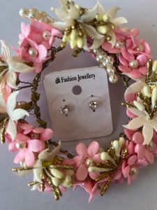 Rose gold Chain With American Diamonds Pendant